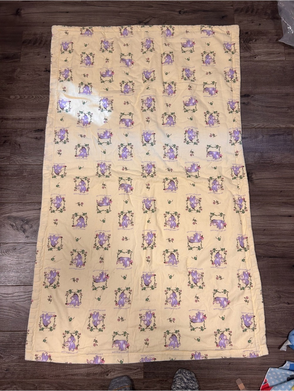 Handmade baby eeyore blanket